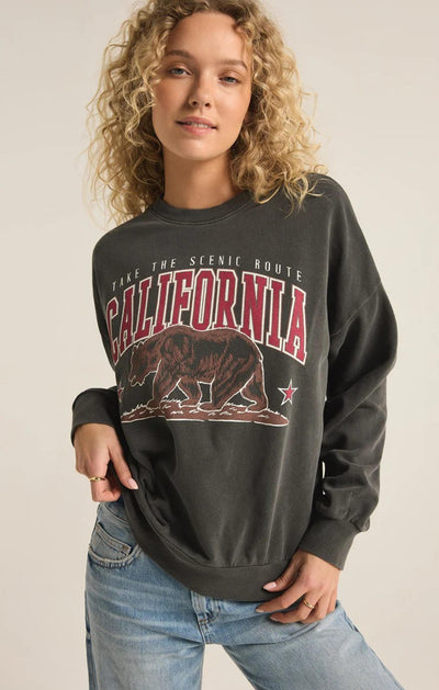 CALI BEAR SUNDAY SWEATSHIRT SWEATER Z SUPPLY 