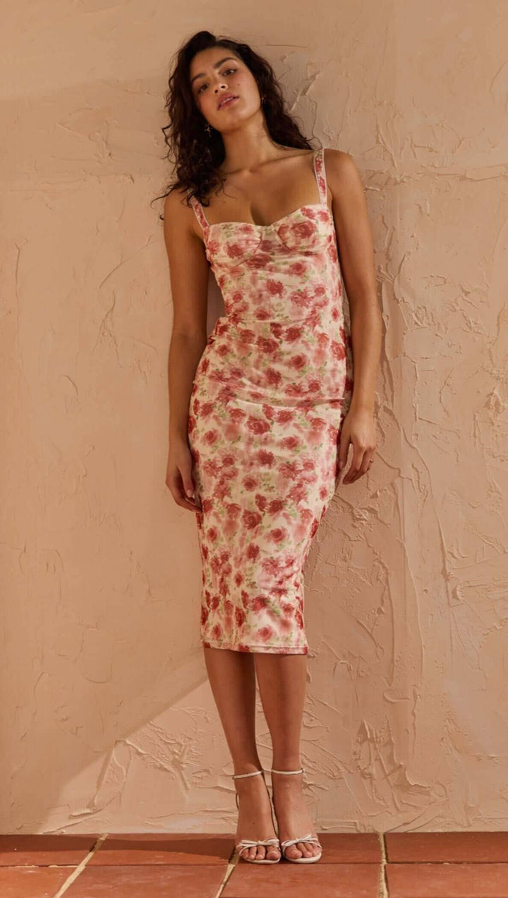 CAMILLE BUSTIER MIDI DRESS Dress MINKPINK 