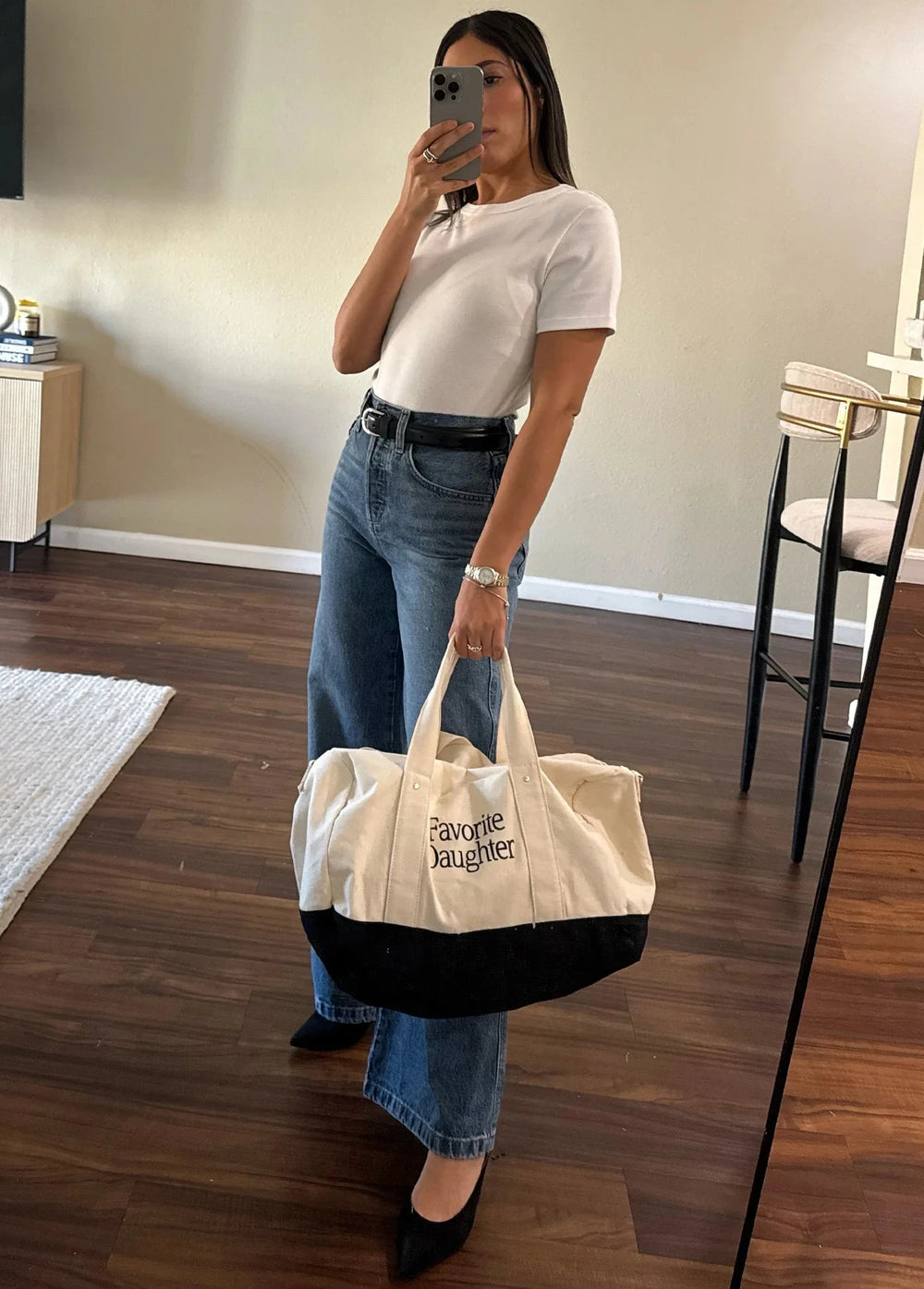 CANVAS DUFFLE BAG Purses FAVORITE DAUGHTER 
