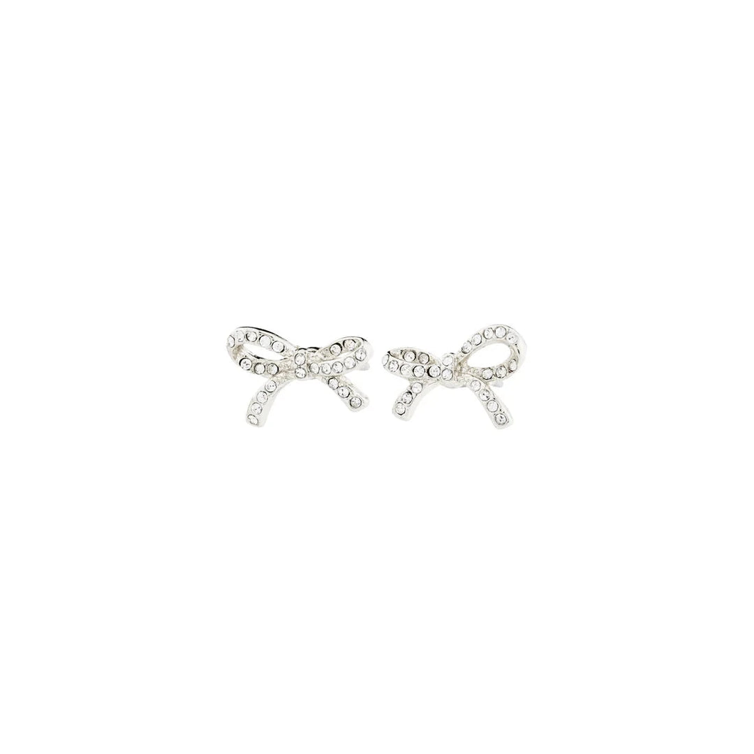 CATHARINA BOW EARRINGS Jewelry PILGRIM SILVER PLATED 