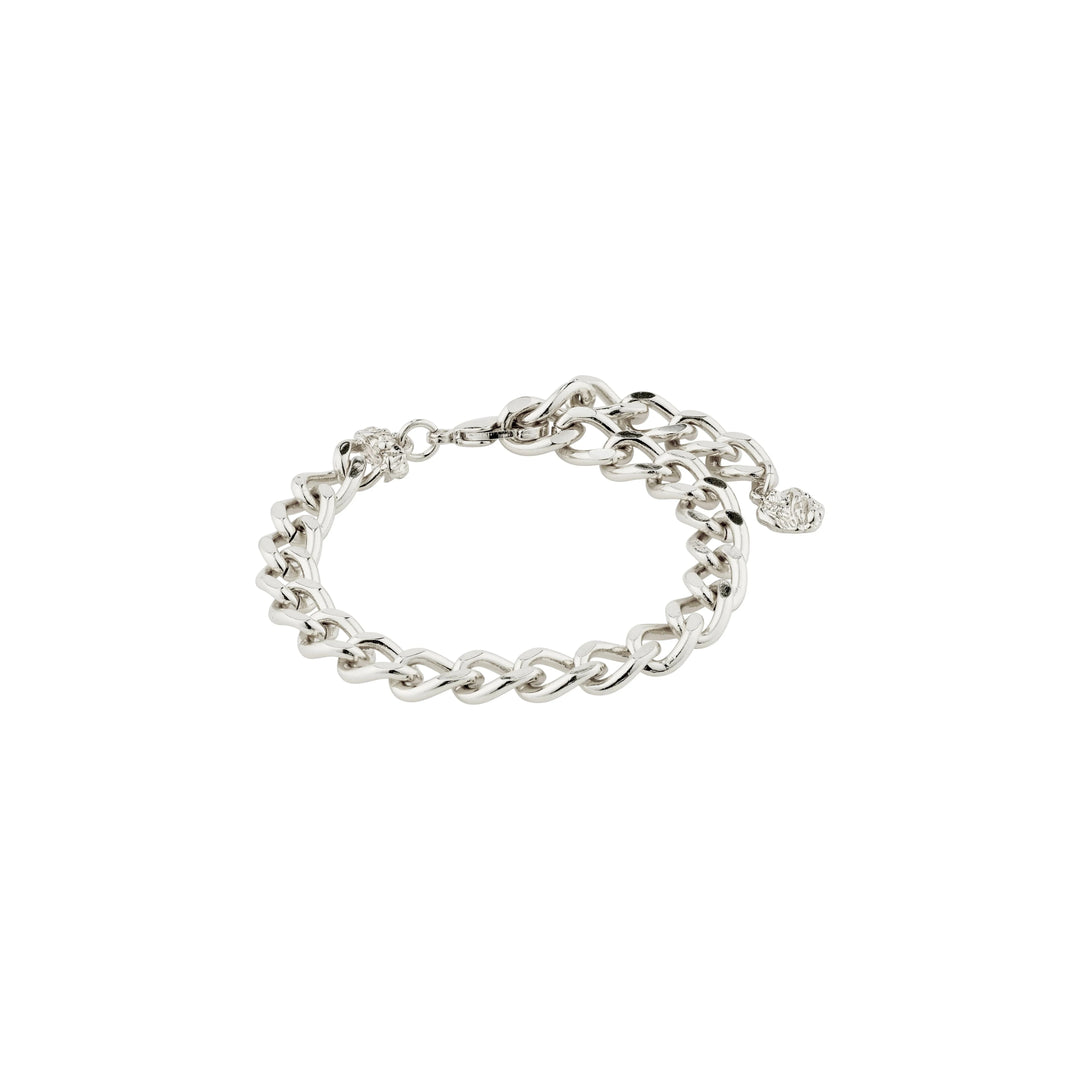CHARM CURB BRACELET Jewelry PILGRIM SILVER PLATED 