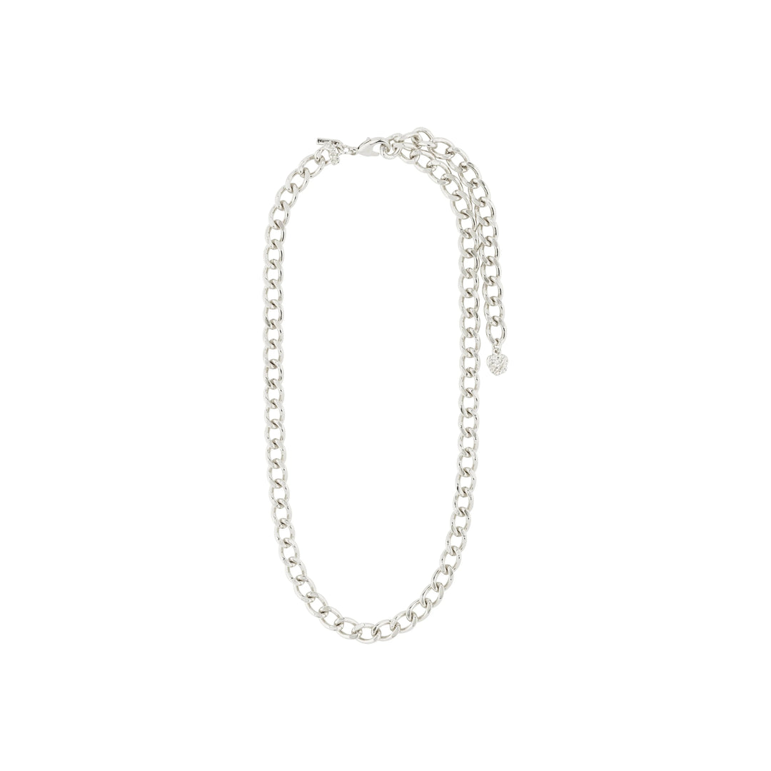 CHARM CURB NECKLACE Jewelry PILGRIM SILVER PLATED 