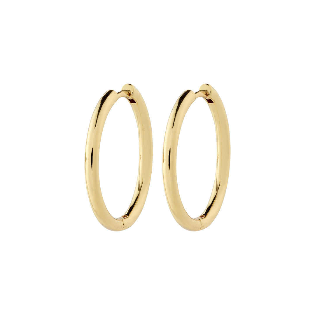 CHARM LARGE HOOPS Jewelry PILGRIM GOLD PLATED 