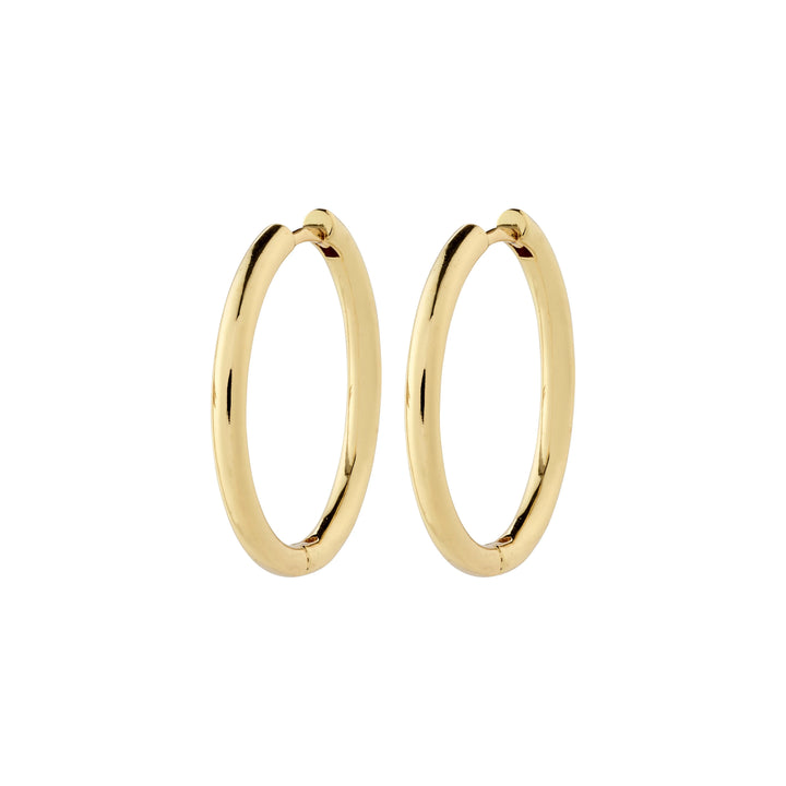CHARM LARGE HOOPS Jewelry PILGRIM GOLD PLATED 