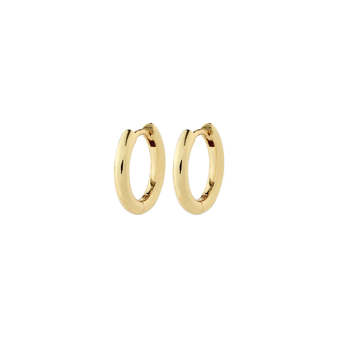 CHARM SMALL HOOPS Jewelry PILGRIM GOLD PLATED 