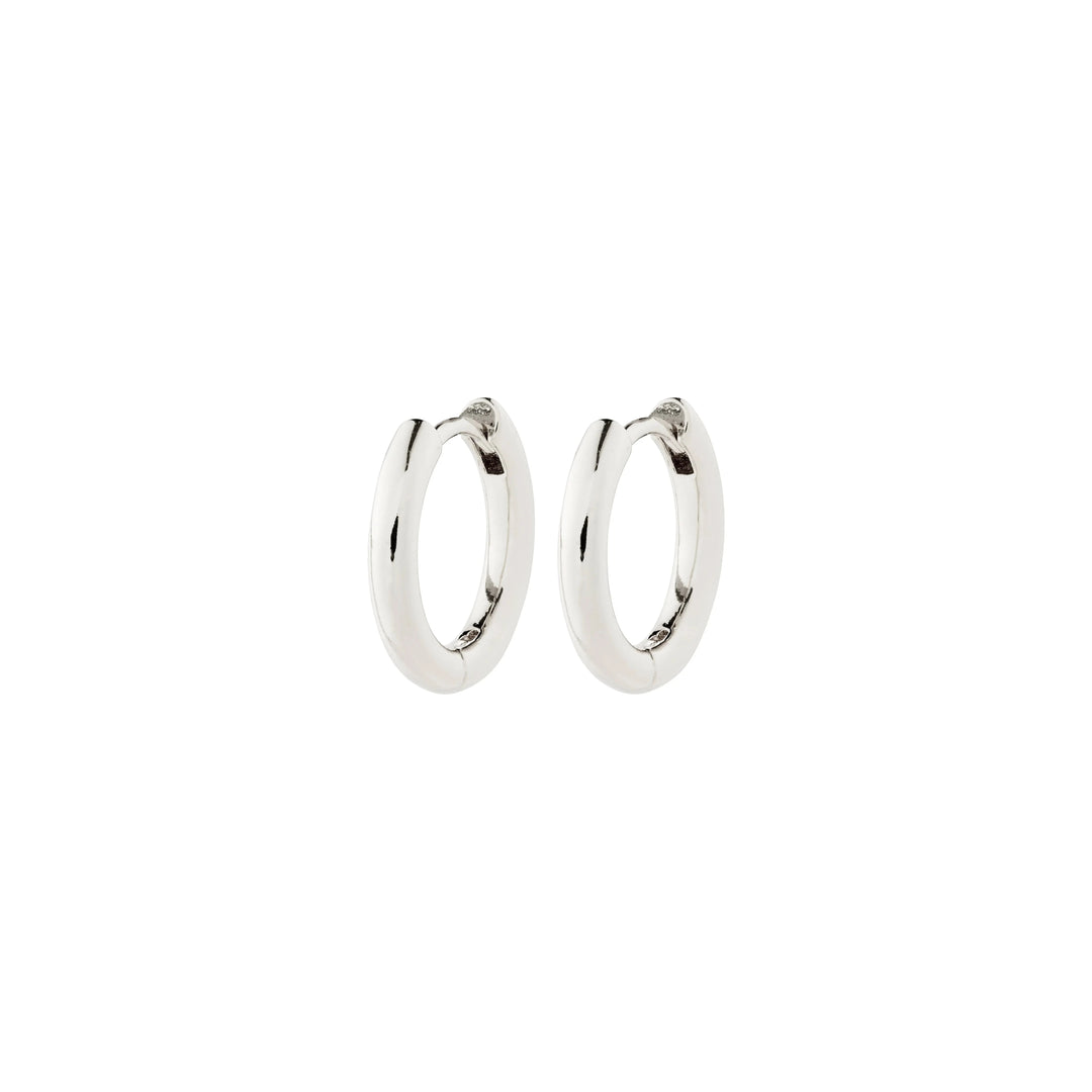 CHARM SMALL HOOPS Jewelry PILGRIM SILVER PLATED 