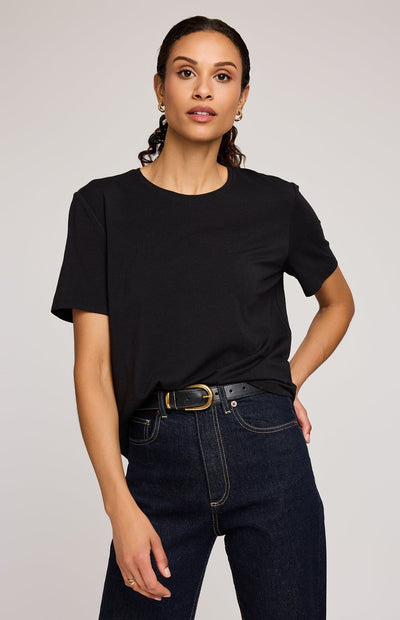 CHRISTINE T-SHIRT T-Shirt GENTLE FAWN XS BLACK 