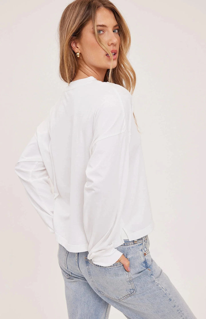 CHRISTY LONG SLEEVE TOP TOP GENTLE FAWN 