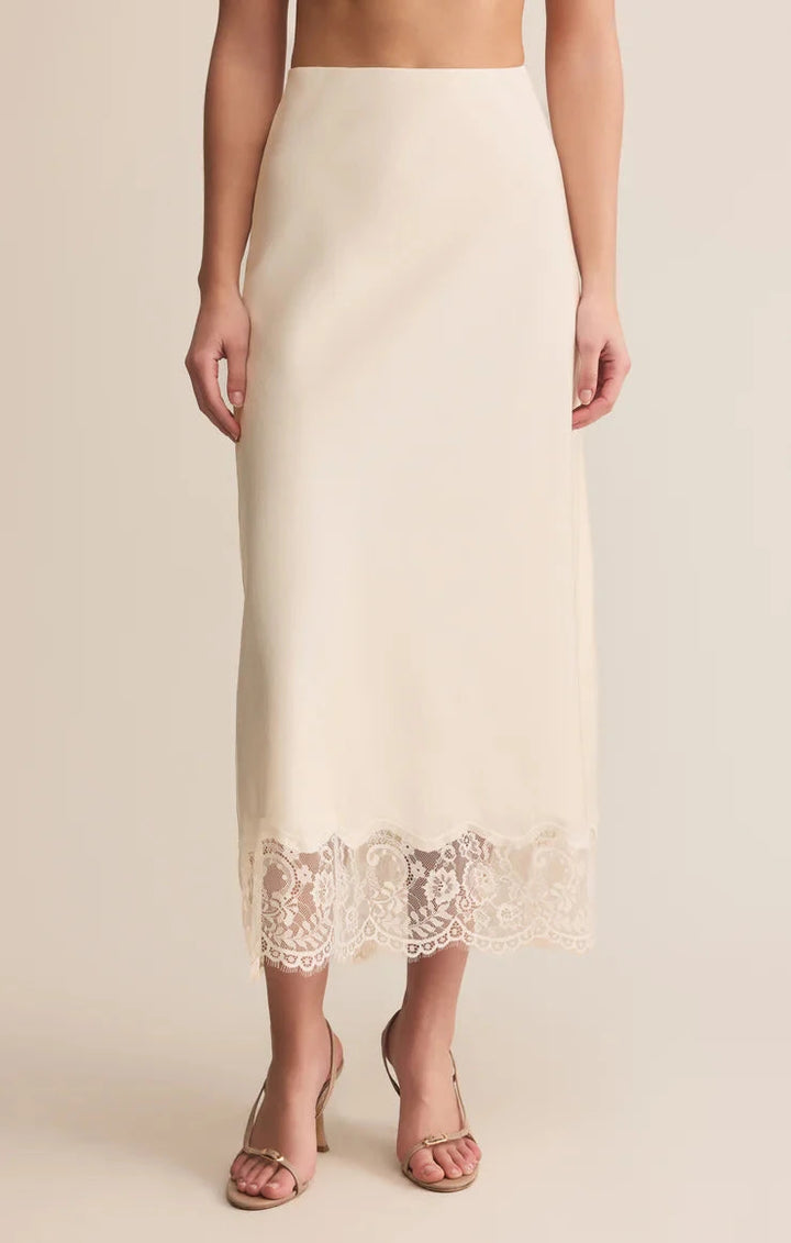 CINDER LACE SATIN MIDI SKIRT SKIRT Z SUPPLY 