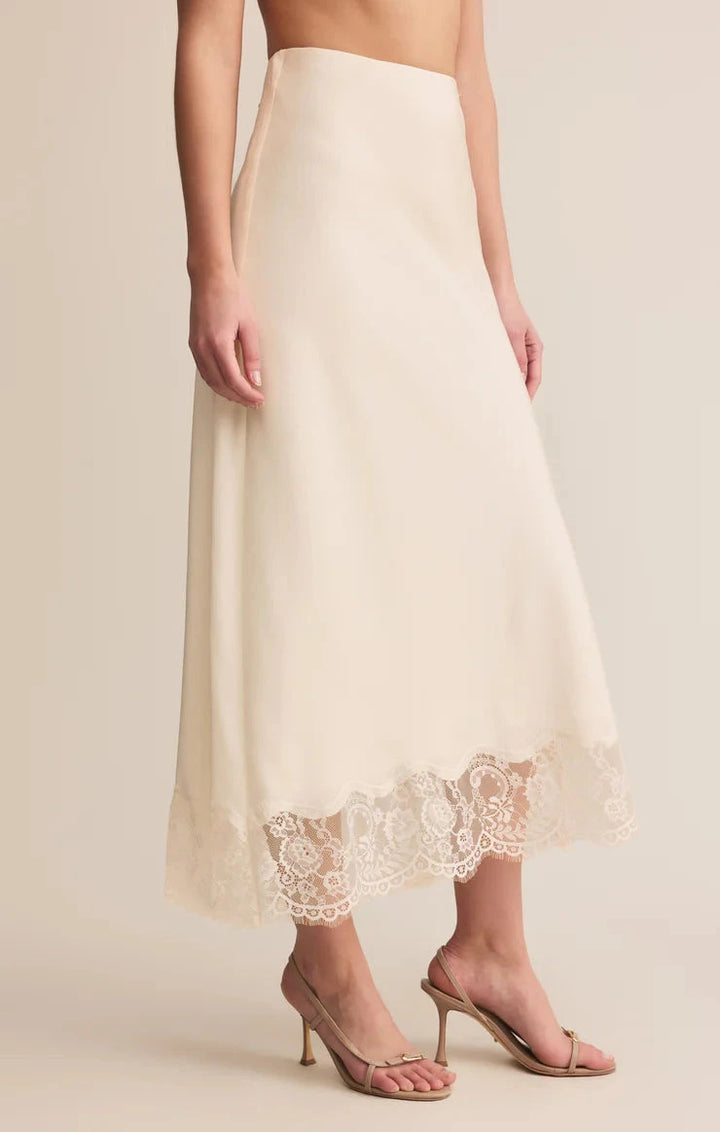 CINDER LACE SATIN MIDI SKIRT SKIRT Z SUPPLY 