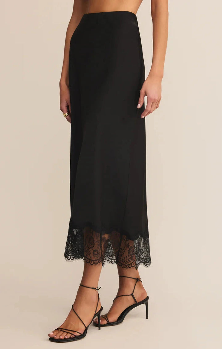 CINDER LACE SATIN MIDI SKIRT SKIRT Z SUPPLY 