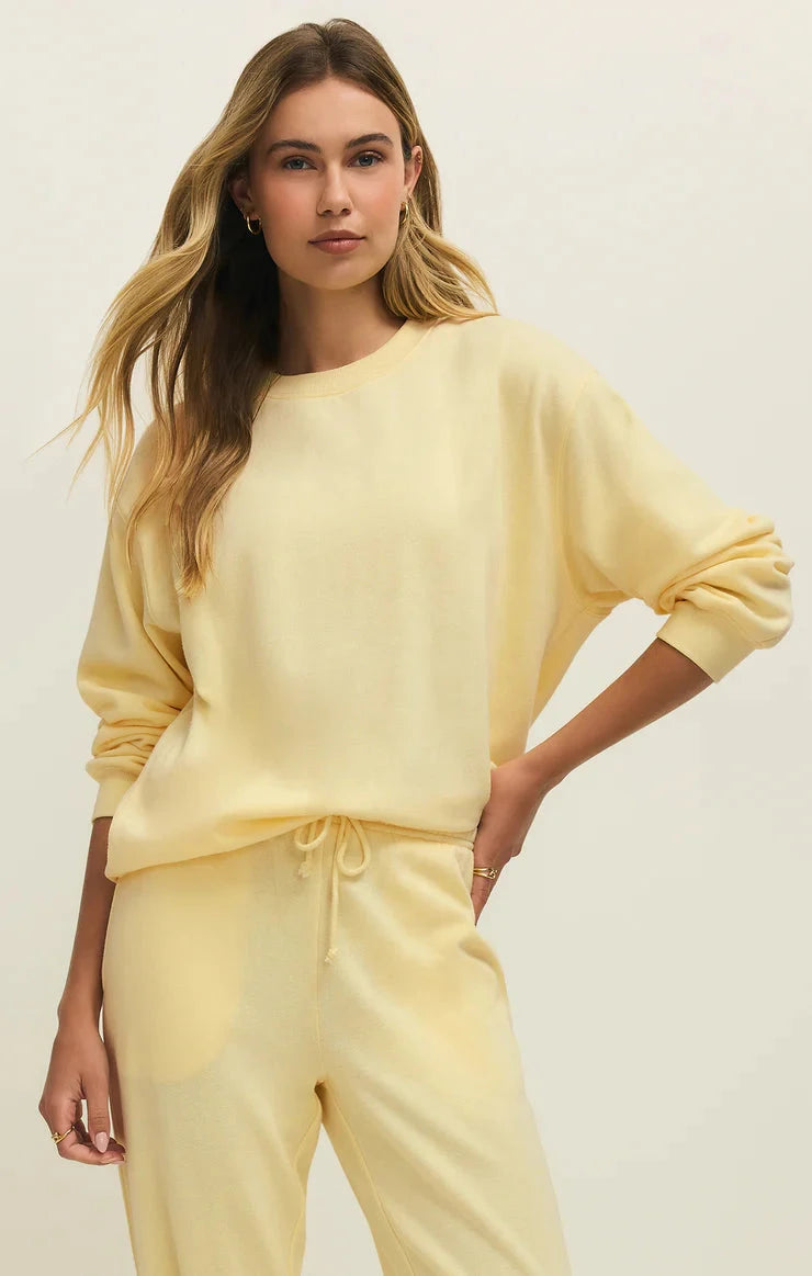 CLASSIC BOYFRIEND SWEATSHIRT SWEATER Z SUPPLY XS SUNNYSIDE 
