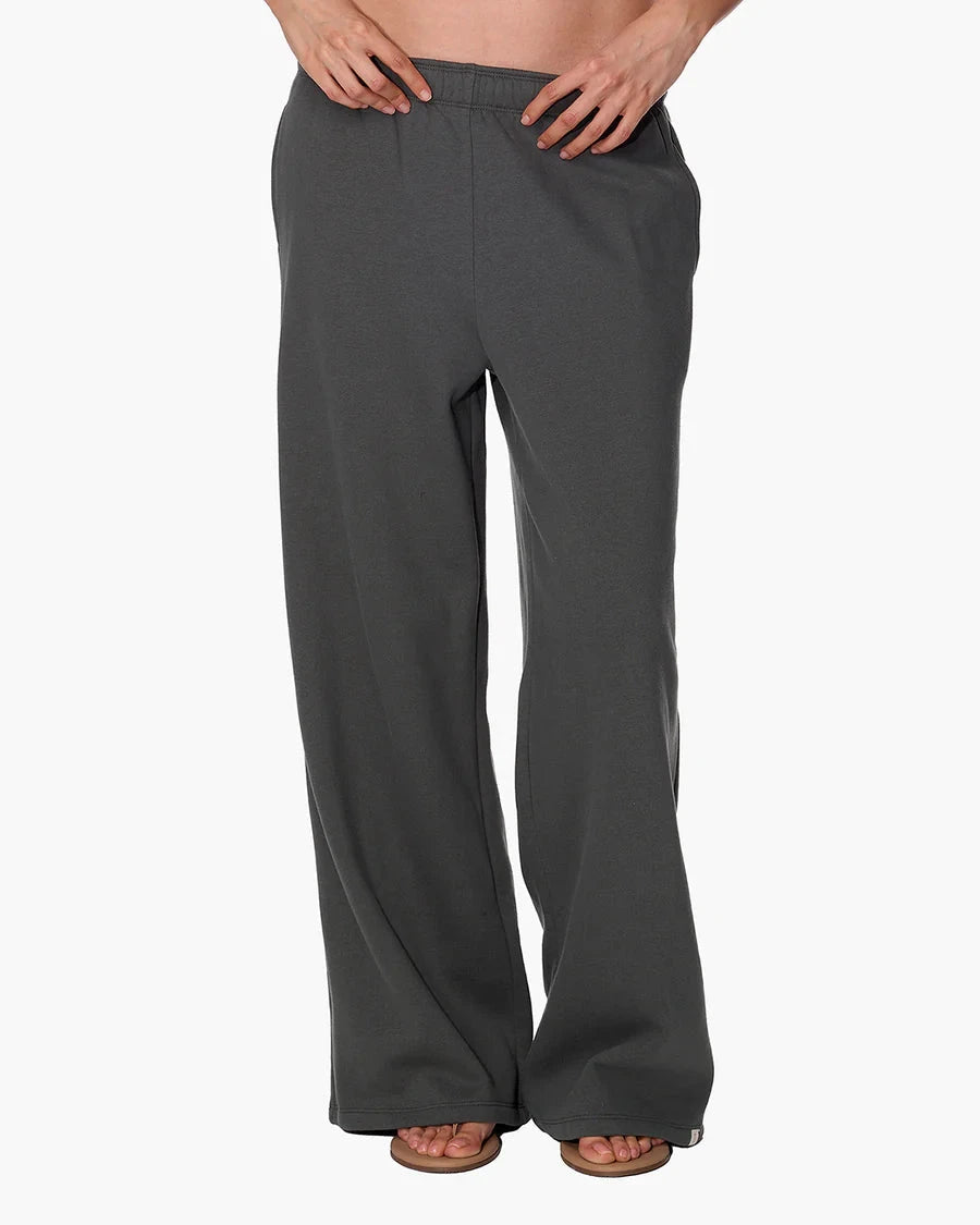 CLOUD SOFT WIDE LEG JOGGER Pants TKEES XS GREEN 