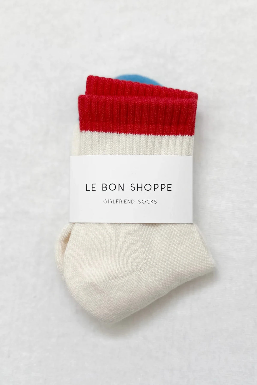 COLOR BLOCK GIRLFRIEND SOCKS - BLUE RED Socks LE BON SHOPPE 