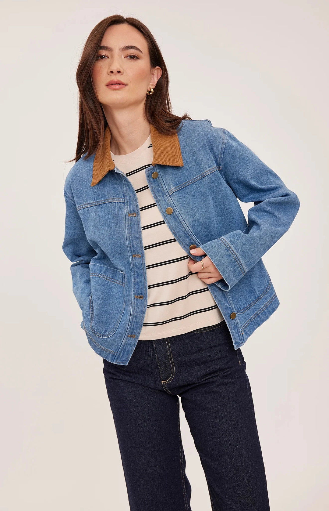 CONNOR JACKET JACKET GENTLE FAWN XS LIGHT WASH 