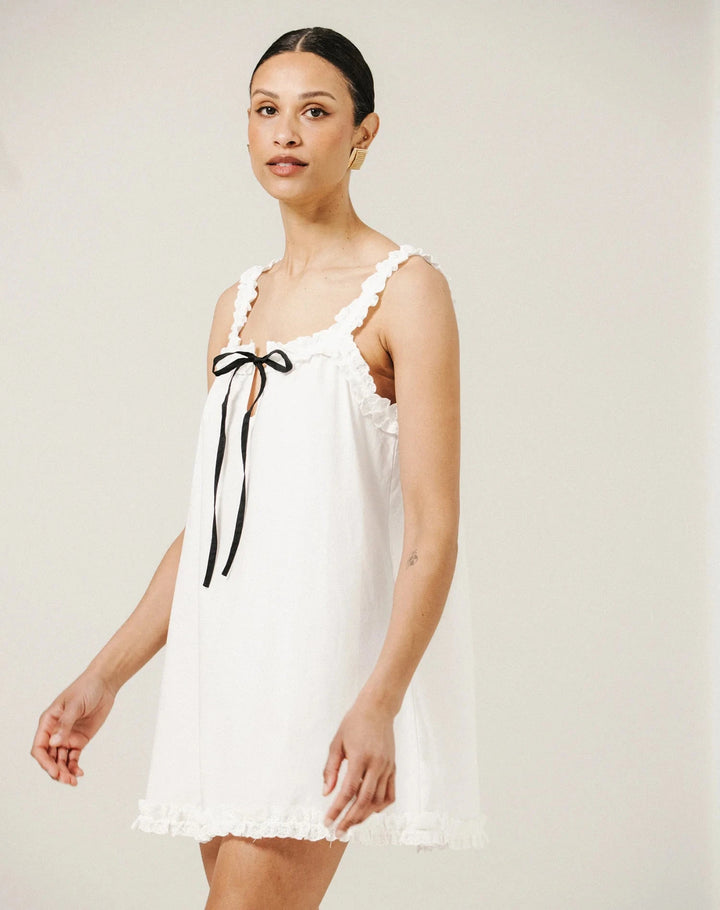 COTTON POPLIN BABYDOLL DRESS Dress BRUNETTE THE LABEL 
