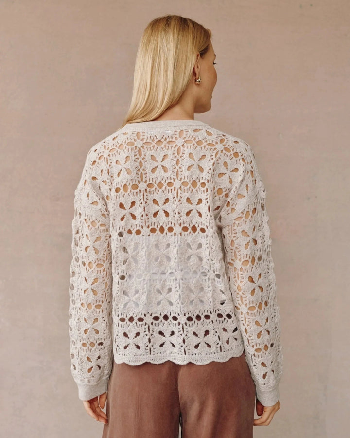 CROCHET CREW NECK SWEATER SWEATER BELLA DAHL 