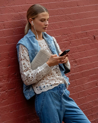 CROCHET CREW NECK SWEATER SWEATER BELLA DAHL 