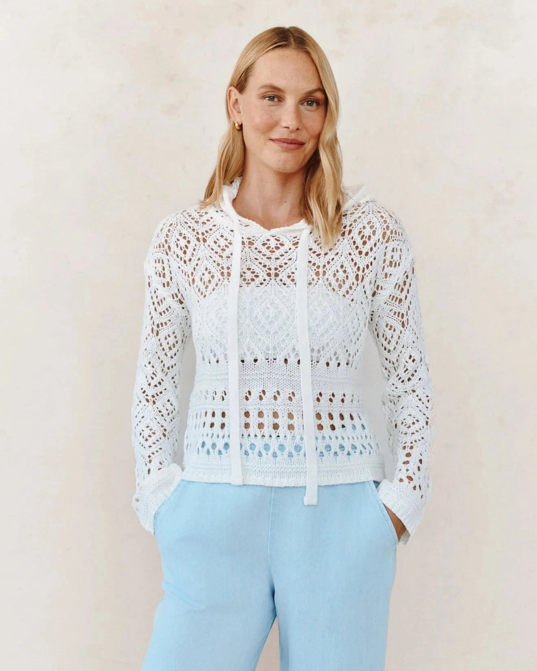 CROCHET HOODIE SWEATER BELLA DAHL 