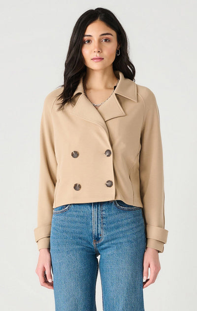 CROP KNIT TRENCH JACKET DEX 