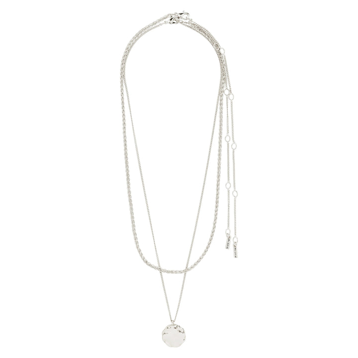 DECLAN 2-IN-1 NECKLACE Jewelry PILGRIM SILVER PLATED 