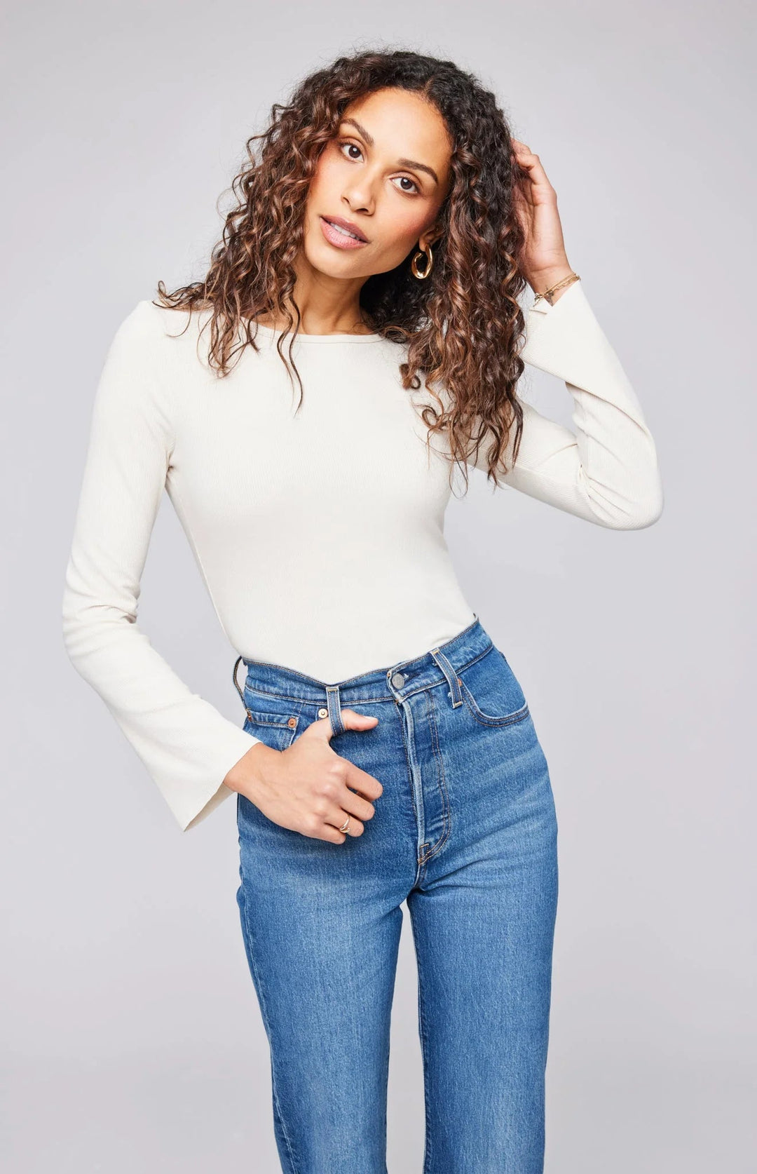 DELILAH TOP TOP GENTLE FAWN XS CREAM 