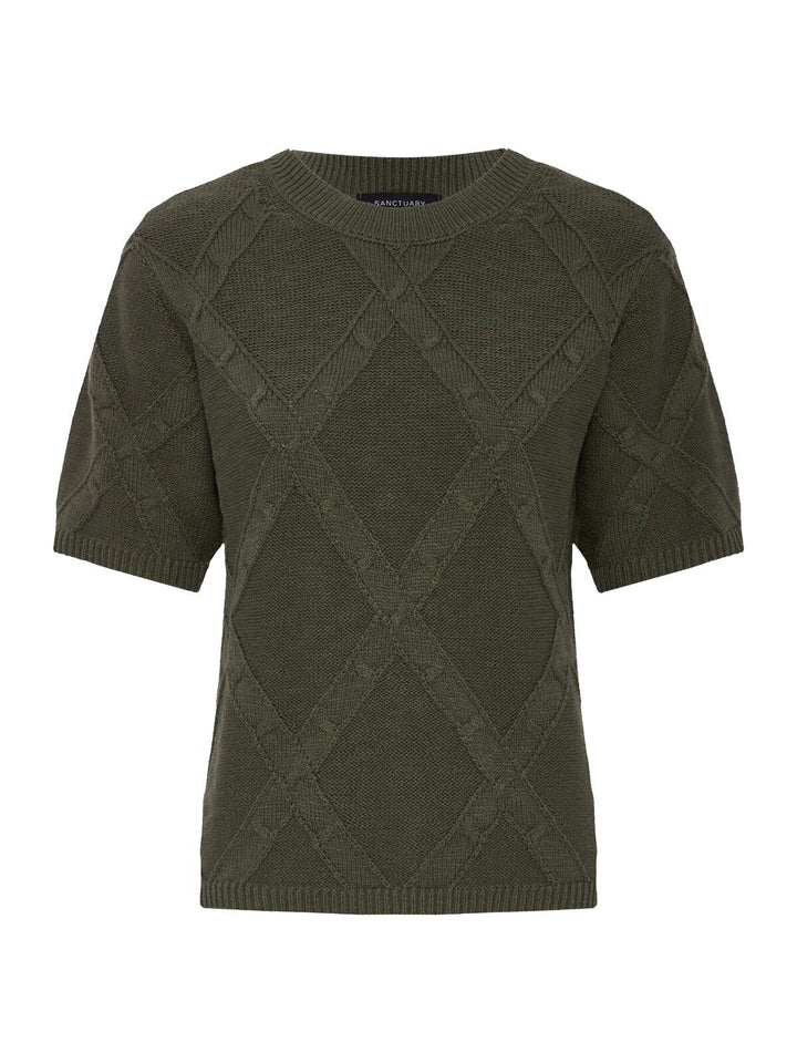 DIAMOND SWEATER TEE TOP SANCTUARY 