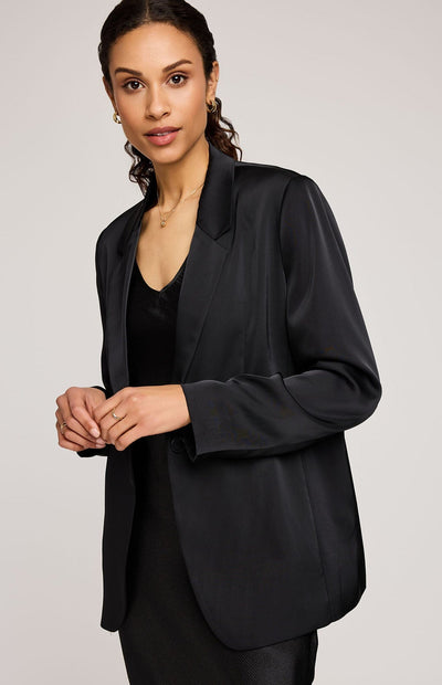 DIONE SATIN BLAZER BLAZERB GENTLE FAWN 