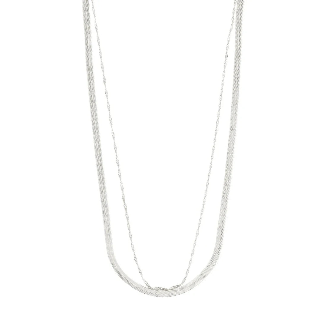 EA NECKLACE Jewelry PILGRIM SILVER PLATED 