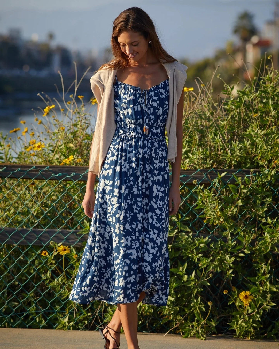 ELASTIC WAIST MIDI DRESS Dress BELLA DAHL 