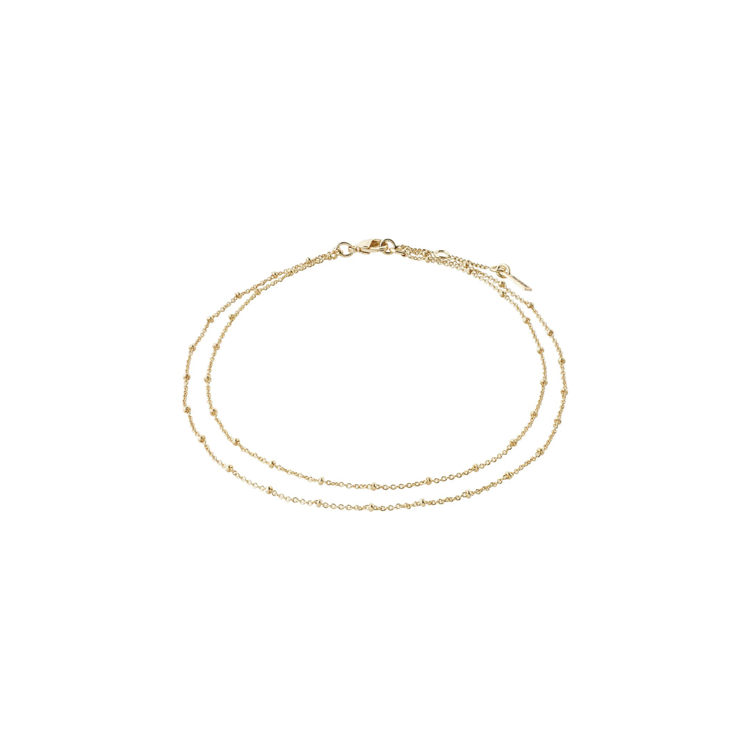 ELKA 2-IN-1 ANKLE CHAIN Jewelry PILGRIM GOLD PLATED 