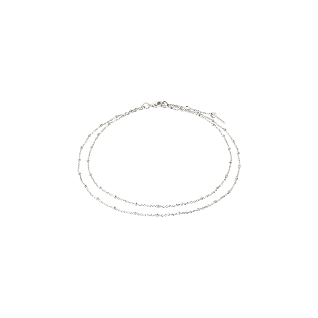 ELKA 2-IN-1 ANKLE CHAIN Jewelry PILGRIM SILVER PLATED 