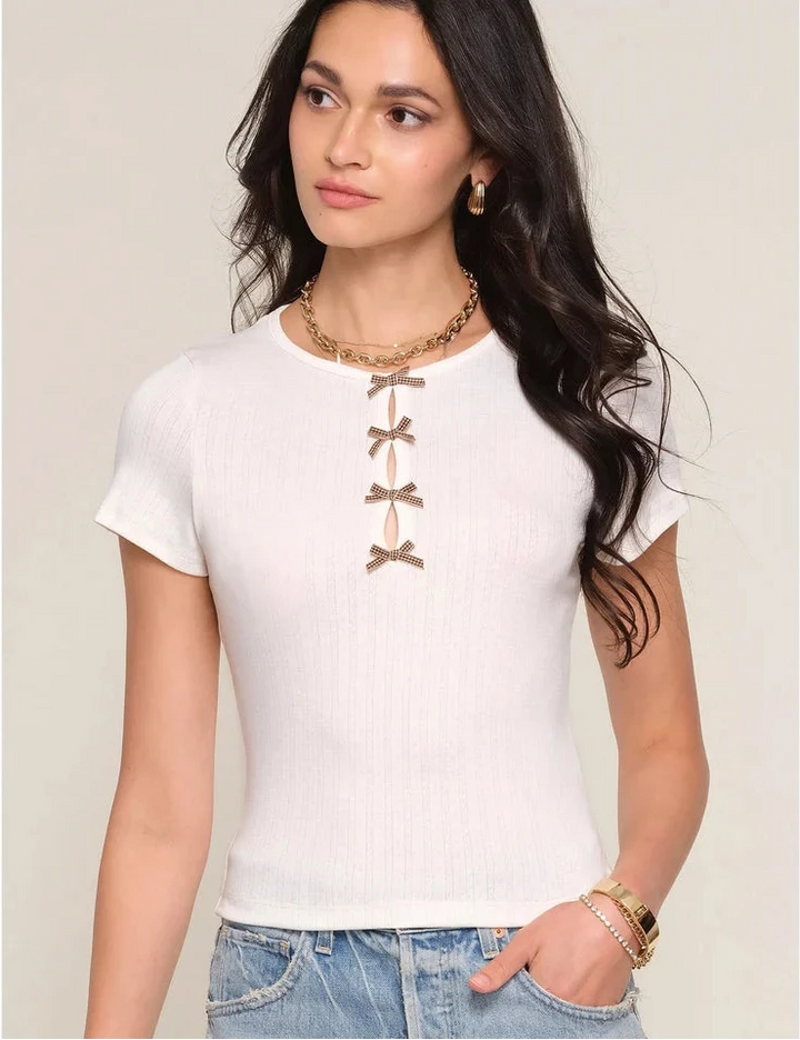 ELOISE TOP T-Shirt HEARTLOOM XS IVORY 