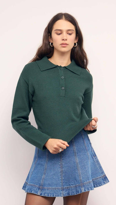 ERIN POLO SWEATER SWEATER MINKPINK 