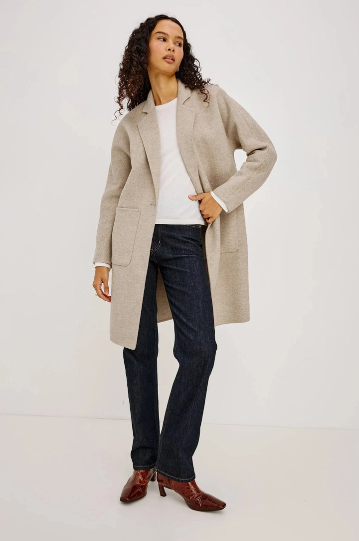 EVEREST COAT COAT RAILS XS OAT HERRINGBONE 