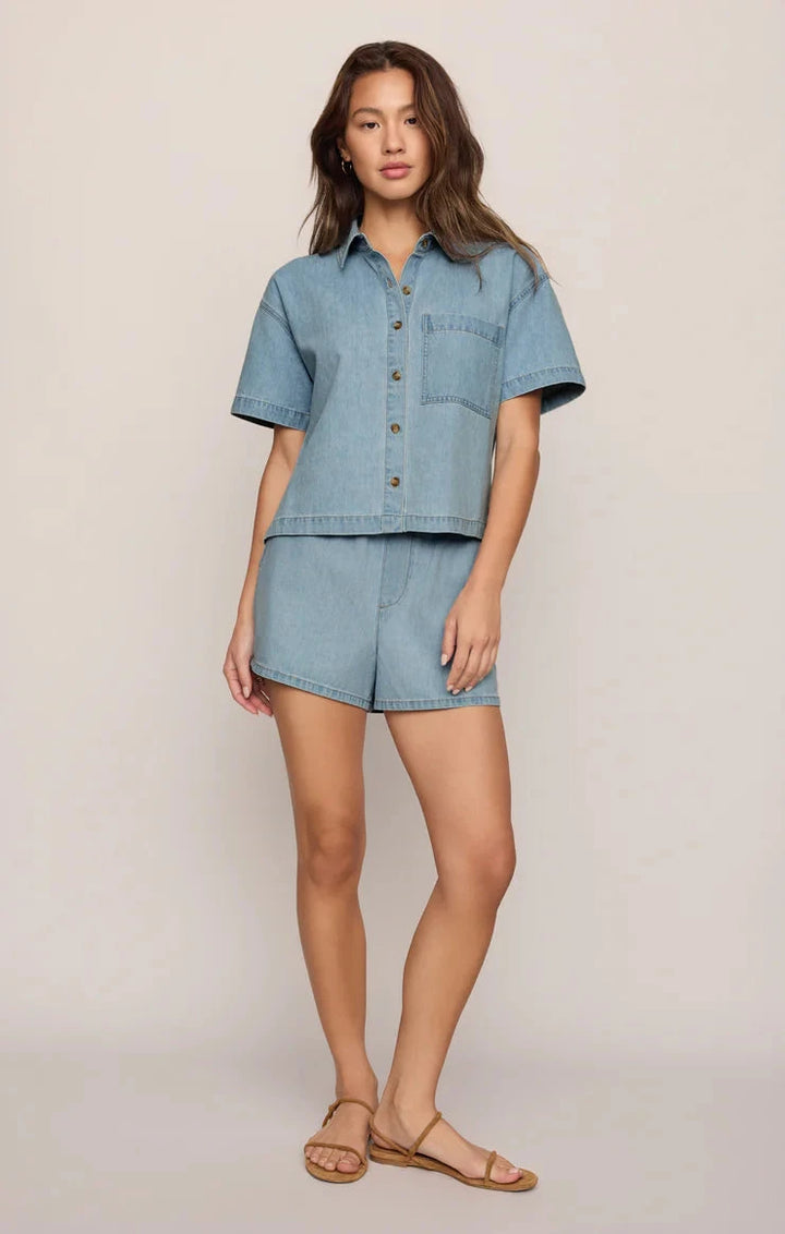 EVERYDAY DENIM BUTTON UP TOP Z SUPPLY 