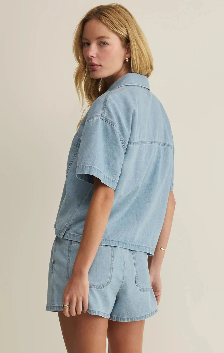 EVERYDAY DENIM BUTTON UP TOP Z SUPPLY 