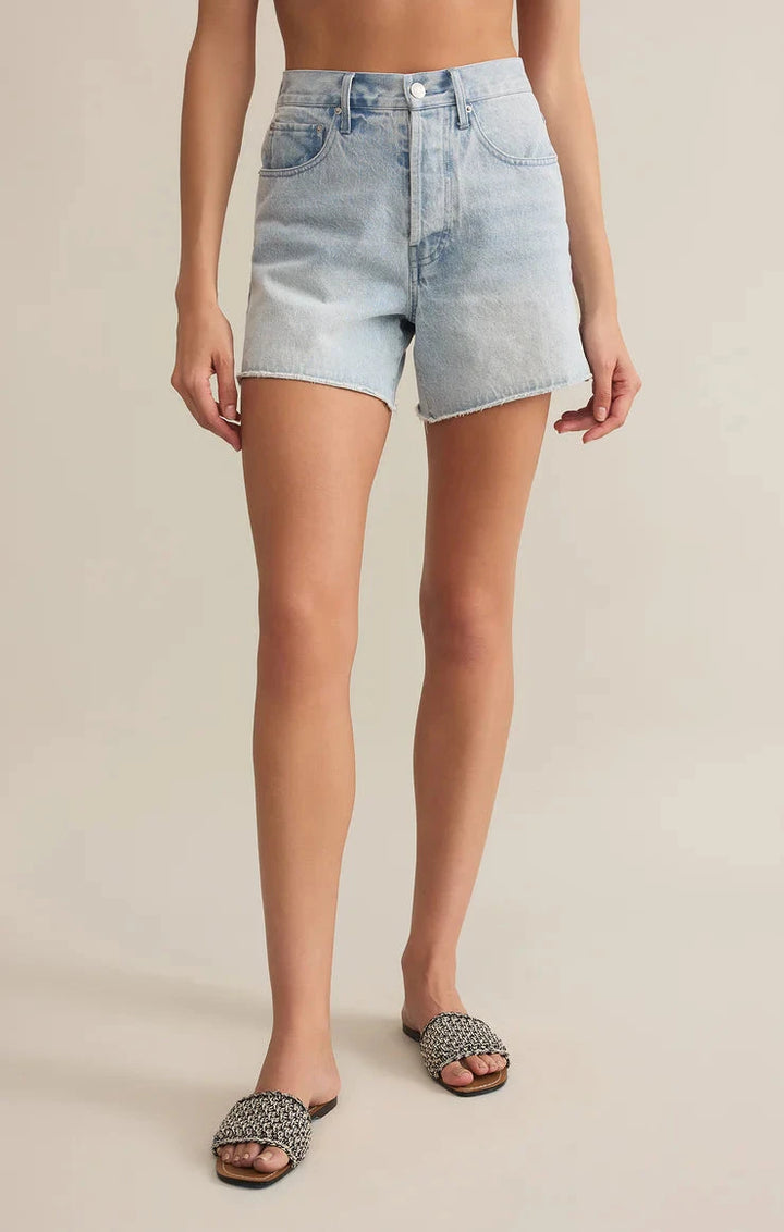 EVERYDAY DENIM SHORT SHORTS Z SUPPLY 25 FADED INDIGO 