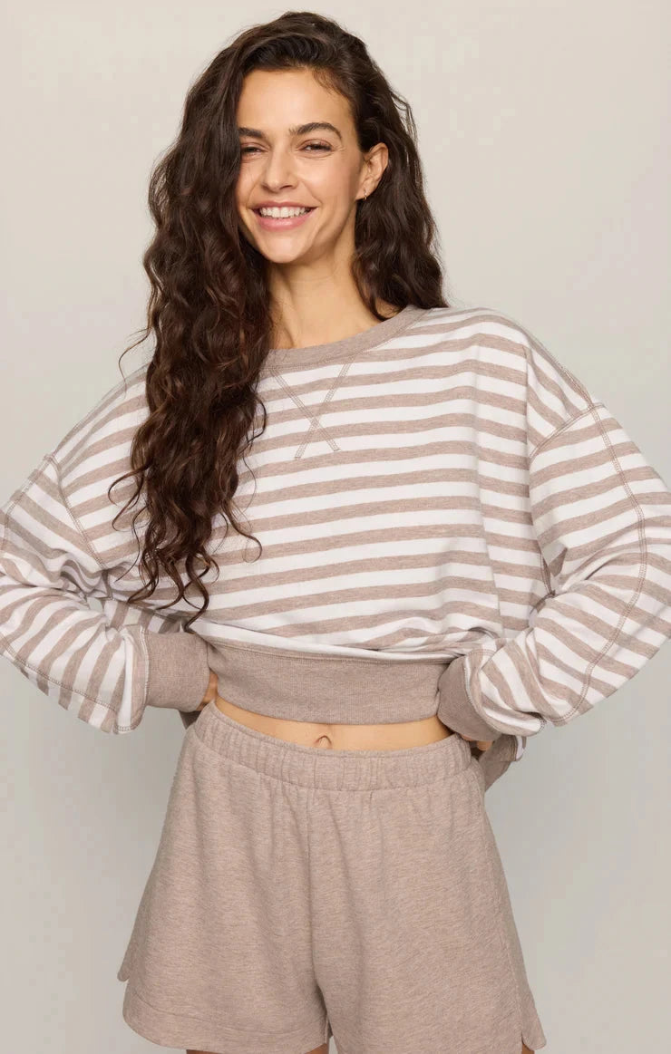 EVERYDAY STRIPED CREW SWEATER Z SUPPLY 