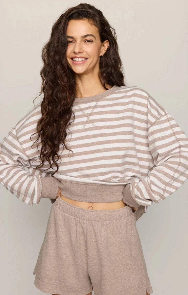 EVERYDAY STRIPED CREW SWEATER Z SUPPLY 