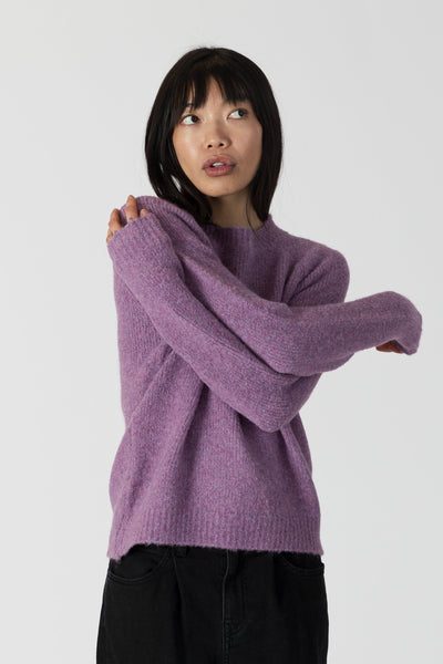 EZRA SWEATER SWEATER LYLA & LUXE XS MULBERRY 