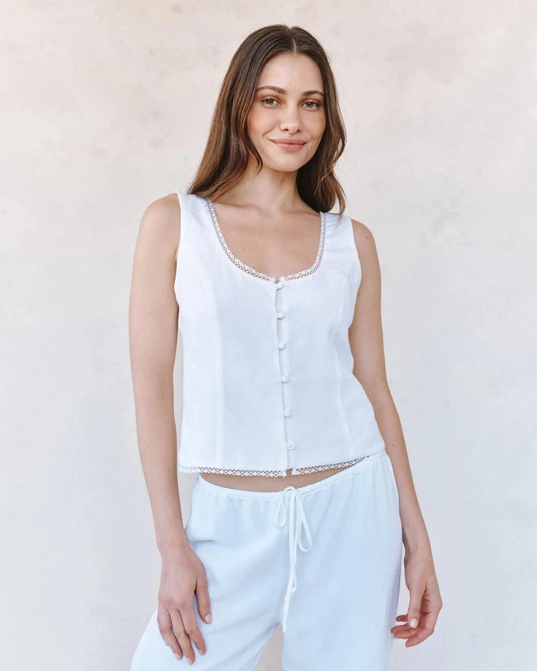 FITTED SMOCKED BACK TOP top BELLA DAHL 