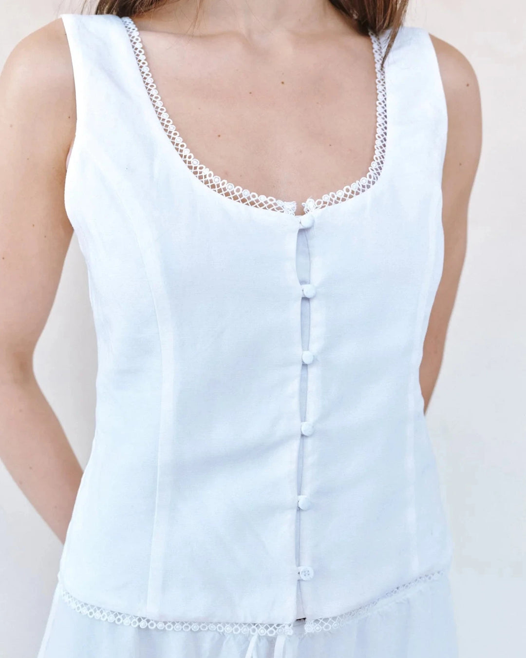 FITTED SMOCKED BACK TOP top BELLA DAHL 