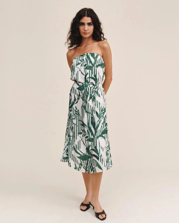 FLOWY STRAPLESS MIDI DRESS Dress BELLA DAHL 