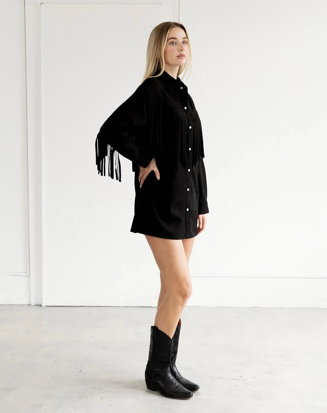 FRINGE JACKET DRESS JACKET BRUNETTE THE LABEL 