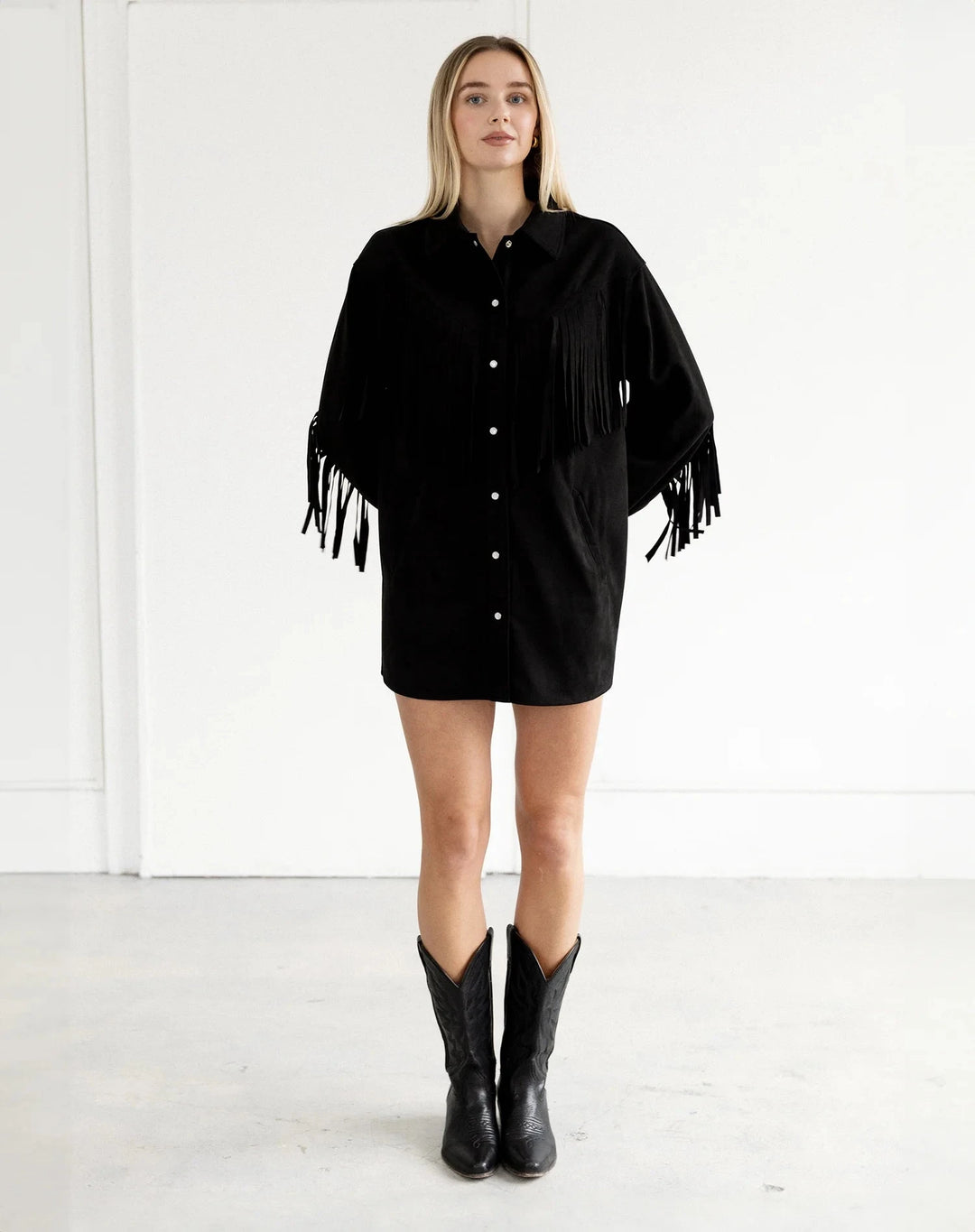 FRINGE JACKET DRESS JACKET BRUNETTE THE LABEL 