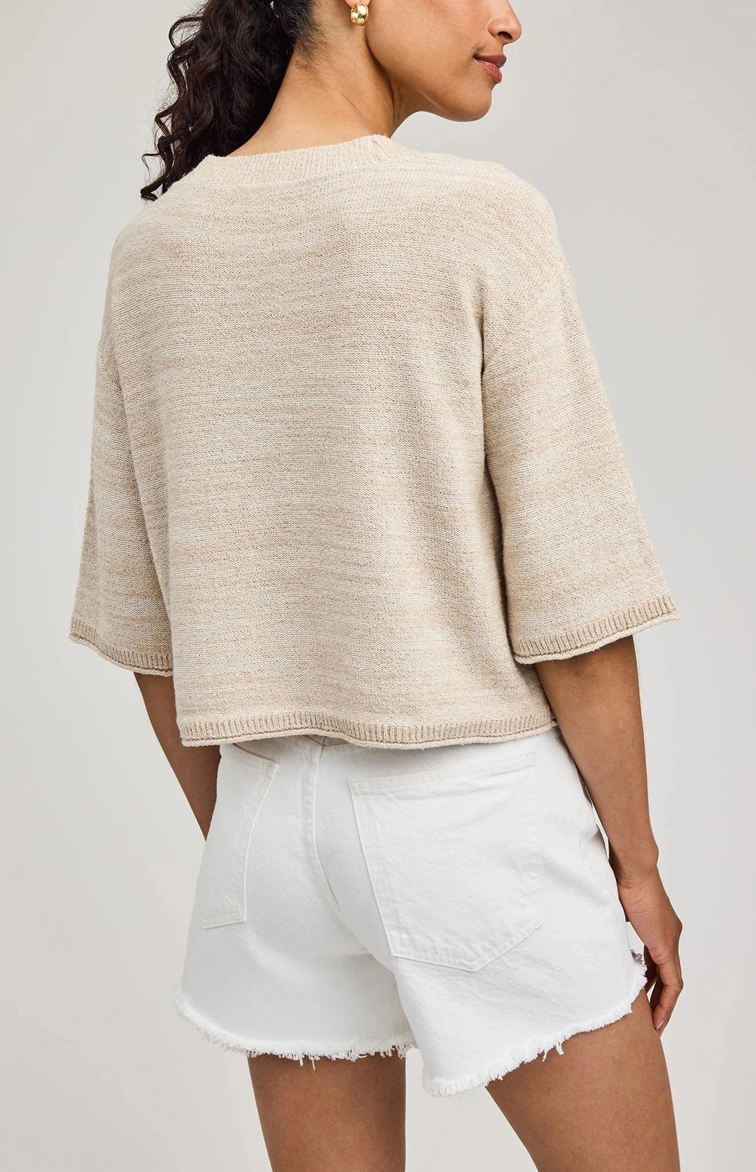 GENEVIEVE CARDIGAN TOP GENTLE FAWN 