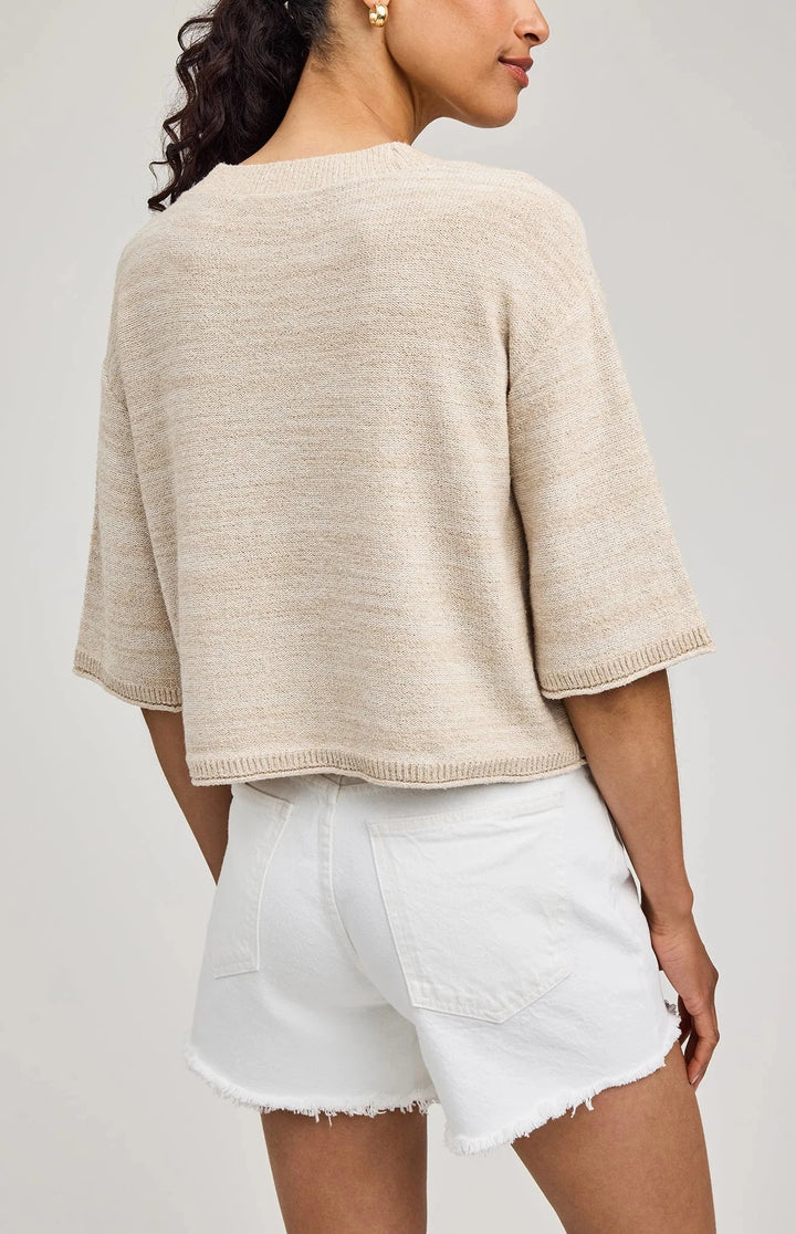 GENEVIEVE CARDIGAN TOP GENTLE FAWN 
