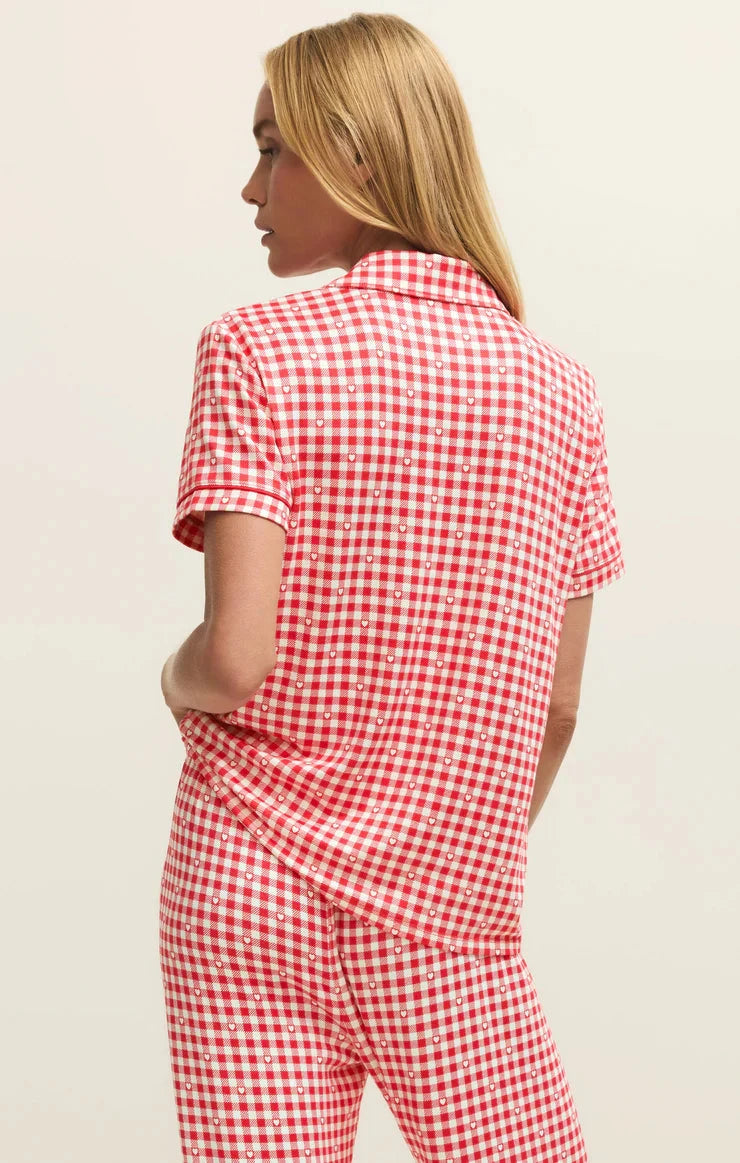 GINGHAM PJ TOP TOP Z SUPPLY 
