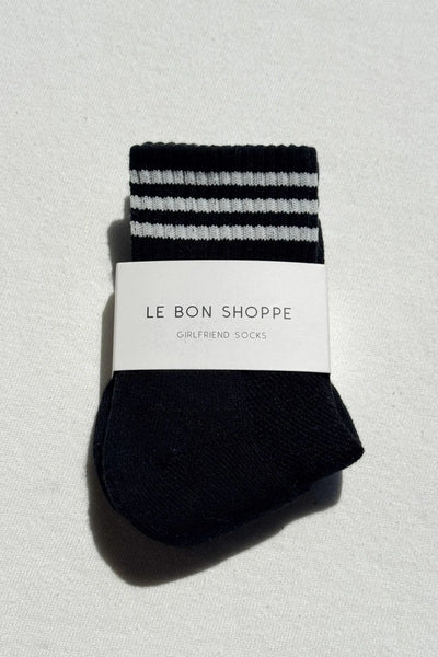 GIRLFRIEND SOCKS - BLACK Socks LE BON SHOPPE 